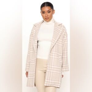 Fashion Nova Taupe Tweed Coat